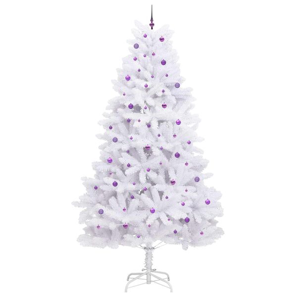 vidaXL &Aacute;rvore de Natal Articulada Artificial Branco 300 cm PVC e A&ccedil;o