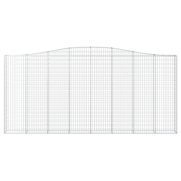 vidaXL Cestos gabi&atilde;o arqueados 5pcs 400x30x180/200cm ferro galvanizado
