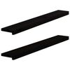 vidaXL Soleiras da janela 2 pcs 110x15x2 cm carvalho castanho-escuro