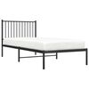 vidaXL Estrutura de cama com cabeceira 90x200 cm metal preto