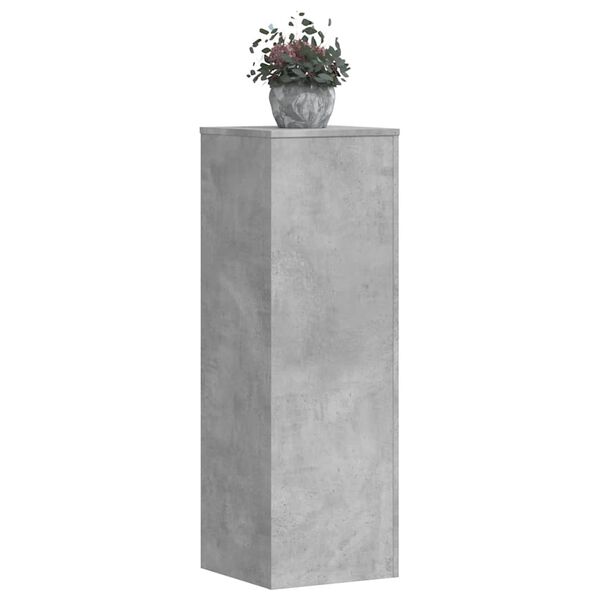 vidaXL Suporte p/ plantas 33x33x100 cm derivados madeira cinza cimento