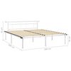 vidaXL Estrutura de cama em metal 180x200 cm branco