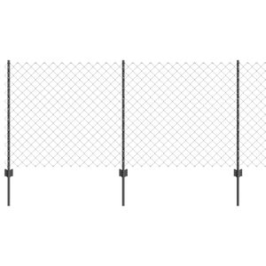 vidaXL Cerca de Cadeia com Poste 25 x 1 m (L x A)