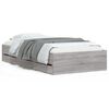 vidaXL Estrutura de cama c/ gavetas derivados madeira cinza sonoma