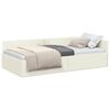 vidaXL Estrutura de Cama de Canto Creme 90 cm x 200 cm Veludo