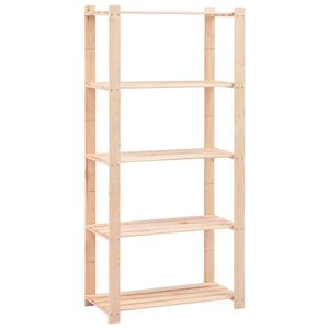 vidaXL Unidade arruma&ccedil;&atilde;o 5 prateleiras 80x38x170 cm pinho 250 kg