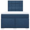 vidaXL Cama boxspring com colch&atilde;o 120x190 cm tecido azul