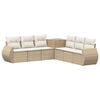 vidaXL Conjunto de Sof&aacute;s 7 unid. Bege e Branco Creme