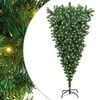 vidaXL &Aacute;rvore de Natal Artificial Pr&eacute;-iluminada de Cima para Baixo PVC