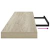 vidaXL Prateleiras parede suspensas 4 pcs 120x23,5x3,8cm MDF carvalho