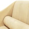 vidaXL Chaise longue com rolo veludo cor creme