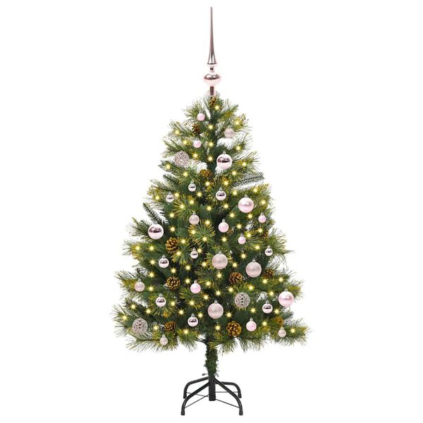 vidaXL &Aacute;rvore de Natal Artificial Articulada com Cones Verde 150 cm