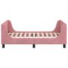 vidaXL Estrutura de Cama Infantil com Cabeceira Rosa 80 x 160 cm