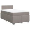 vidaXL Cama boxspring c/ colch&atilde;o 120x190cm tecido castanho-acinzentado
