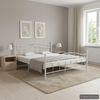 vidaXL Estrutura de cama 140x200 cm metal branco