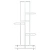 vidaXL Suporte de vasos c/ 5 prateleiras 43x22x98 cm metal branco