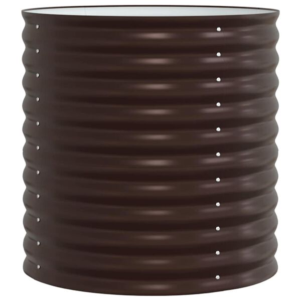 vidaXL Canteiro de jardim elevado Castanho 80 x 80 x 81 cm A&ccedil;o