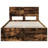 vidaXL Estrutura da Cama com cabeceira Carvalho Defumado 120 x 190 cm