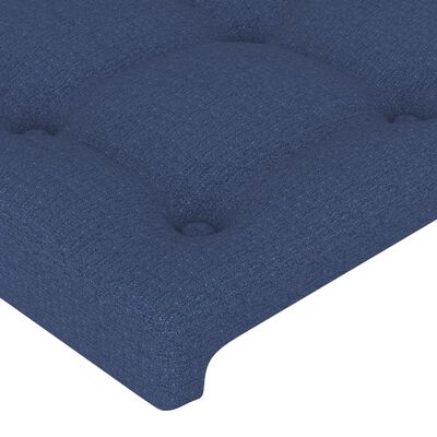 vidaXL Cabeceira de cama 2 pcs tecido 80x5x78/88 cm azul