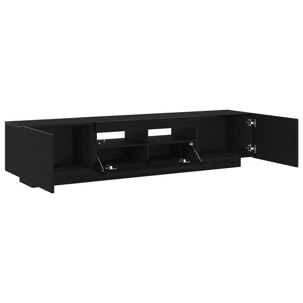 vidaXL Conjunto de m&oacute;vel de TV 2 pcs Preto 180 x 35 x 40 cm