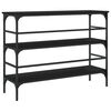 vidaXL Mesa consola 100x32x75 cm derivados de madeira preto