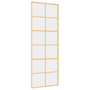 vidaXL Porta deslizante 76x205 cm vidro ESG/alum&iacute;nio dourado