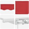 vidaXL Toldo Retrátil Vermelho 400 × 300 cm Poliéster e Alumínio