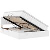 vidaXL Cama com arruma&ccedil;&atilde;o e colch&atilde;o Branco Puro 140 x 190 cm