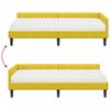vidaXL Estrutura de Cama de Canto com Colch&atilde;o 2 pcs Amarelo Veludo