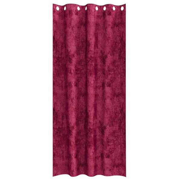 vidaXL Cortinas de Veludo 2 pcs vermelho tinto 245 x 140 cm Veludo