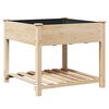 vidaXL Vaso de Jardim Bege 90 x 90 x 76,5 cm Madeira de Fir S&oacute;lida