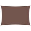 vidaXL Para-sol estilo vela tecido oxford retangular 3x5 m castanho