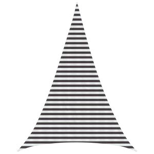 vidaXL Vela de Sombra 5 x 6 x 6 m HDPE Triangular Antracite e Branco