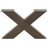 vidaXL P&eacute;s para mesa de centro em formato de X, 2 pe&ccedil;as, a&ccedil;o natural, 60x(30-31) cm, a&ccedil;o