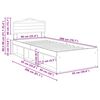 vidaXL Estrutura da Cama Branco 90 x 200 cm Madeira de Pinheiro S&oacute;lida