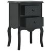 vidaXL Mesa de cabeceira 43x32x65 cm MDF preto