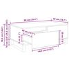 vidaXL Mesa de centro com gaveta Madeira Antiga 90 x 50 x 36,5 cm