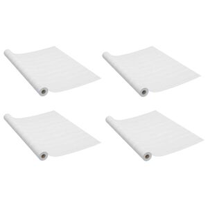 vidaXL Autocolante para porta 4 pcs 210x90 cm PVC cor madeira branca