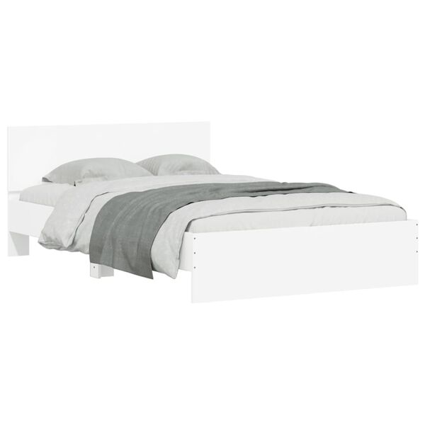 vidaXL Estrutura de cama com cabeceira 120x200 cm branco
