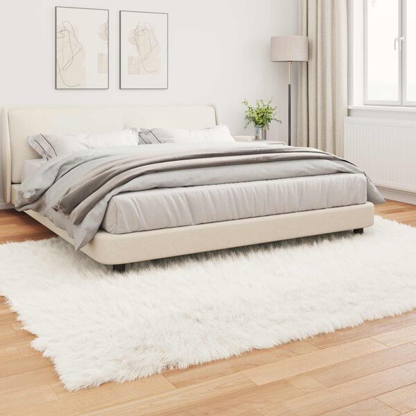 vidaXL Tapete Sint&eacute;tico de Pele de Ovelha Tafalla Branco 200 x 280 cm
