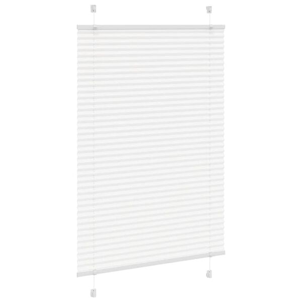 vidaXL Branco Plissada Cega 90x150 cm Largura Tecido 89,4 cm Poli&eacute;ster
