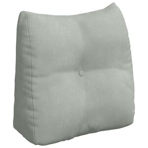 vidaXL Travesseiro para Costas Cinzento-claro 45 x 24 x 50 cm Veludo