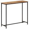 vidaXL Mesa consola 80x30x74 cm madeira de mangueira maci&ccedil;a e ferro