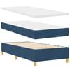 vidaXL Cama Box com colch&atilde;o com cabeceira Azul 80 x 200 cm tecido