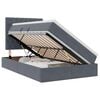vidaXL Cama de Armazenamento LED com Colch&atilde;o Cinzento-Escuro