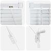 vidaXL Persiana de Janela com cortinas Manual Branco Alumínio