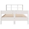 vidaXL Cama com estante sem colch&atilde;o 120x190 cm pinho maci&ccedil;o branco