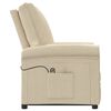 vidaXL Poltrona elevat&oacute;ria tecido cor creme