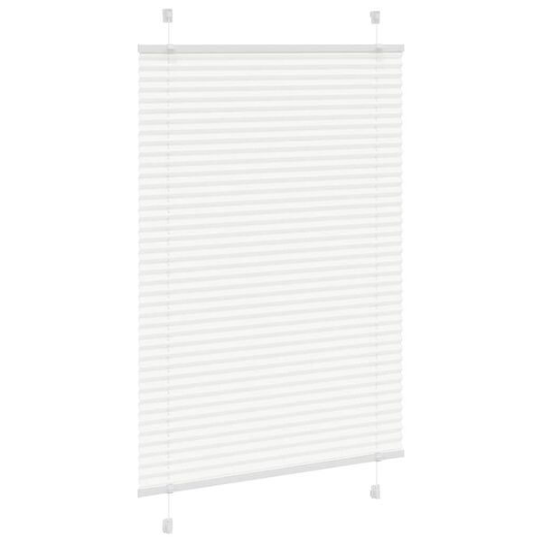vidaXL Branco Plissada Cega 95x100 cm Largura Tecido 94,4 cm Poli&eacute;ster