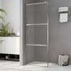 vidaXL Divis&oacute;ria de chuveiro 80x195 cm vidro transparente ESG